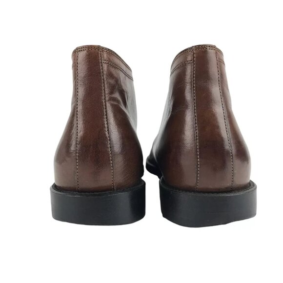 Francisco‎ Mens Brown Leather Almond Toe Lace Up Chukka Boots Size 10 D main image 8